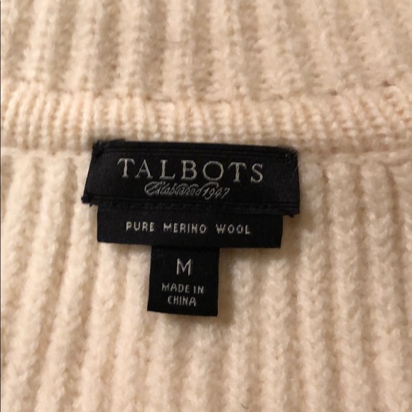 Talbots Pure 100% Merino Wool Open Front Sweater - Picture 5 of 6